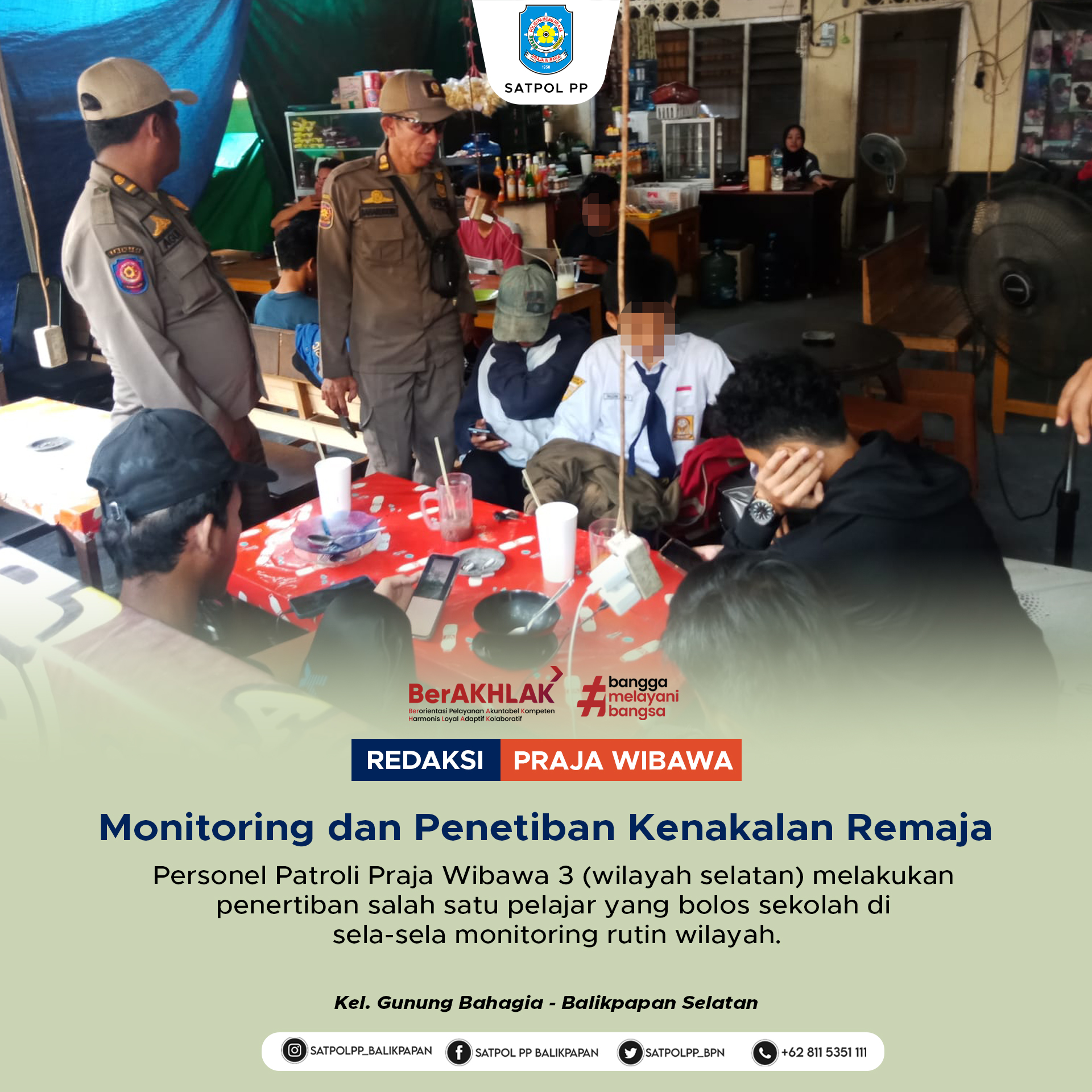 Monitoring dan Penertiban Kenakalan Remaja Monitoring dan Penertiban Kenakalan Remaja